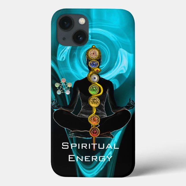 ROD ASCLEPIUS,7 CHAKRAS YOGA LOTUS POSE Blue (Baksida)