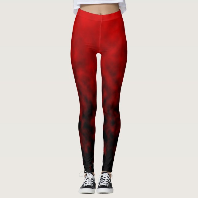 Röd askstillsamhet leggings (Framsida)