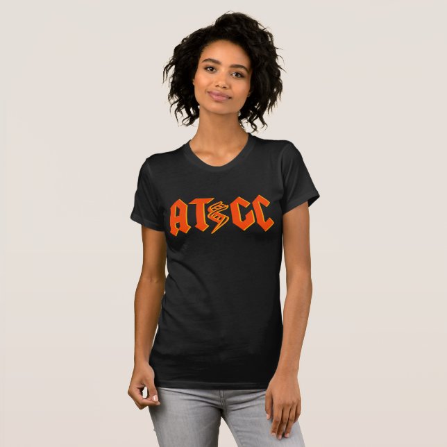 Röd ATGC-DNA-skjorta - som är orange/ T Shirt (Hel framsida)