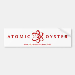 (Röd) atom- bildekal för ostron (alt-logotyp),