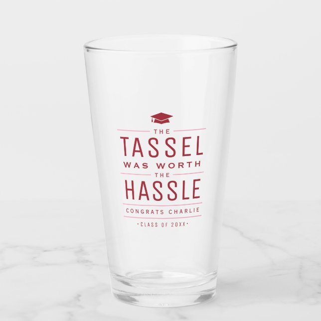 Röd att tasslan var värd hassle Studenten Glaskopp (Framsida)