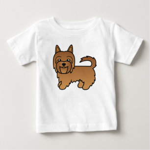 Röd australisk terrier hund seriefigur ritning t-shirt