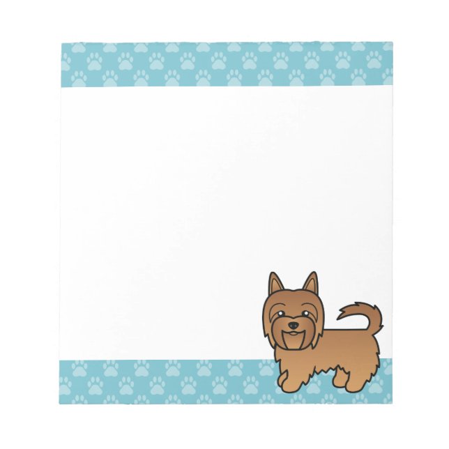 Röd australisk terrier hundillustration anteckningsblock (Framsida)