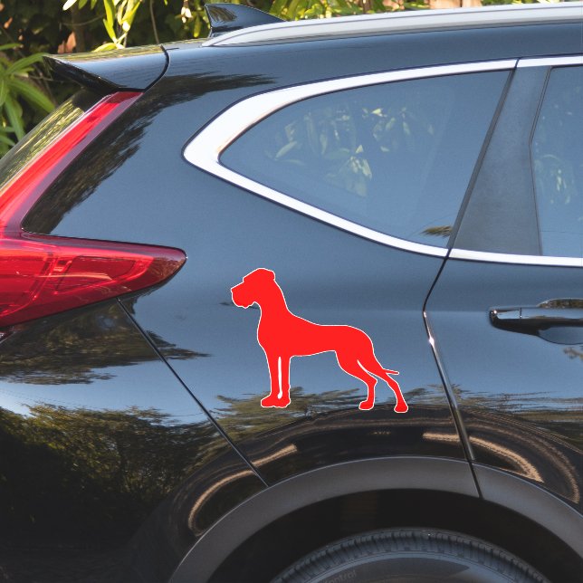 Röd autosticker silhouette Grand Danois dekal (Bilsidan)