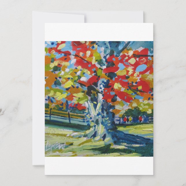 Röd av ek #150201 anteckningskort (Framsida)