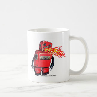 Röd Avfyra-andning robot Kaffemugg