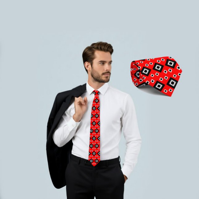 Röd Axelbredd Slips (Skapare uppladdad)