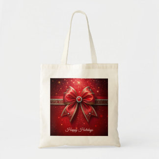 Röd axelrem med pärlor Totebag Tygkasse