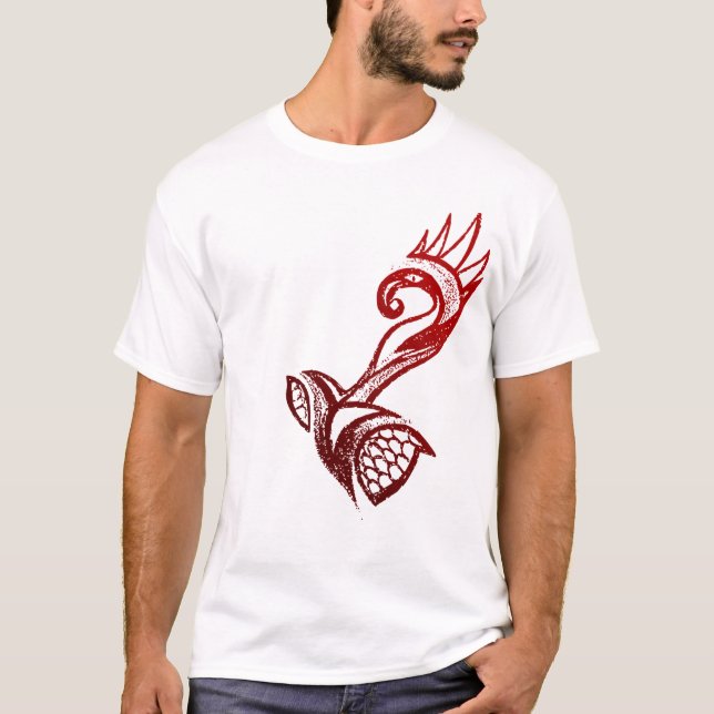 RÖD AZTEC FÅGEL TEE SHIRT (Framsida)