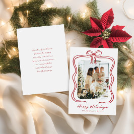 Röd båge illustration Foto Julkort