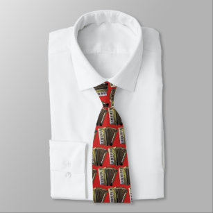Röd bakgrund för dragspels- slipsmönster slips