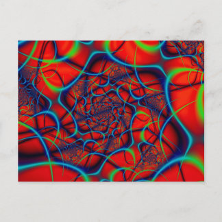 Röd bakgrund vykort