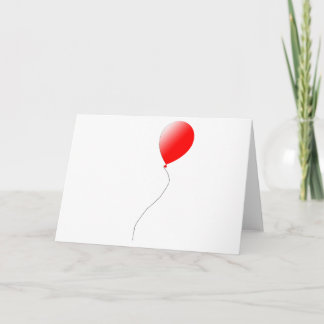 Röd ballong kort