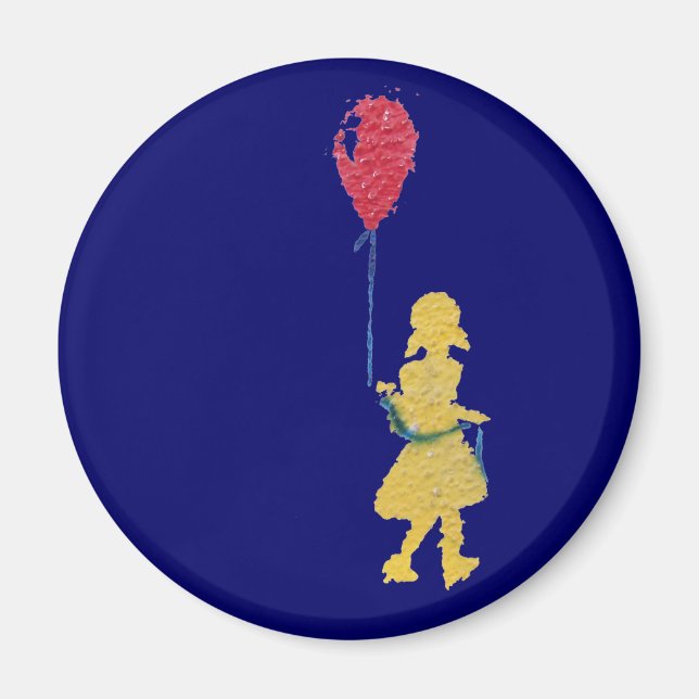 Röd ballong. magnet (Framsidan)