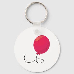 Röd ballong nyckelring