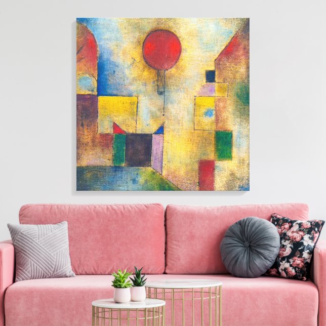 Röd ballong | Paul Klee | Canvastryck (Insitu (Vardagsrum))