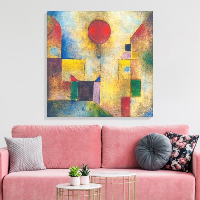 Röd ballong | Paul Klee | Canvastryck (Insitu (Vardagsrum))