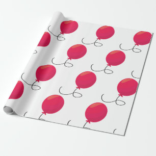 Röd ballong presentpapper