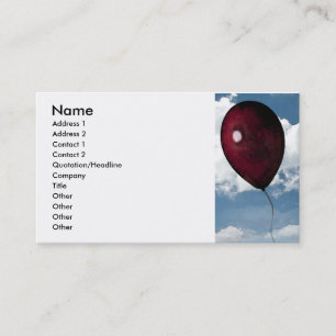Röd ballong visitkort