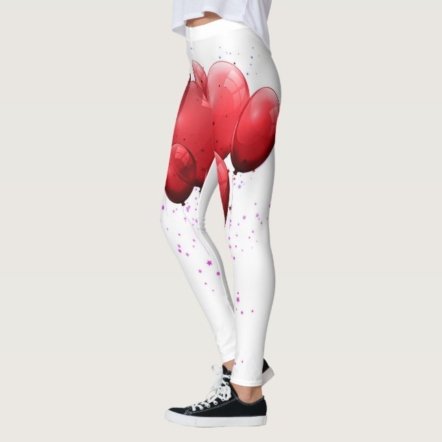 Röd-ballong | Zazzle_Growshop Leggings (Vänster)