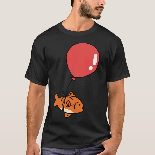Röd ballongfisk t shirt (Framsida)