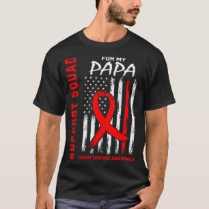 Röd band papa hjärtsjukdom medvetenhetsflagga Graf T Shirt