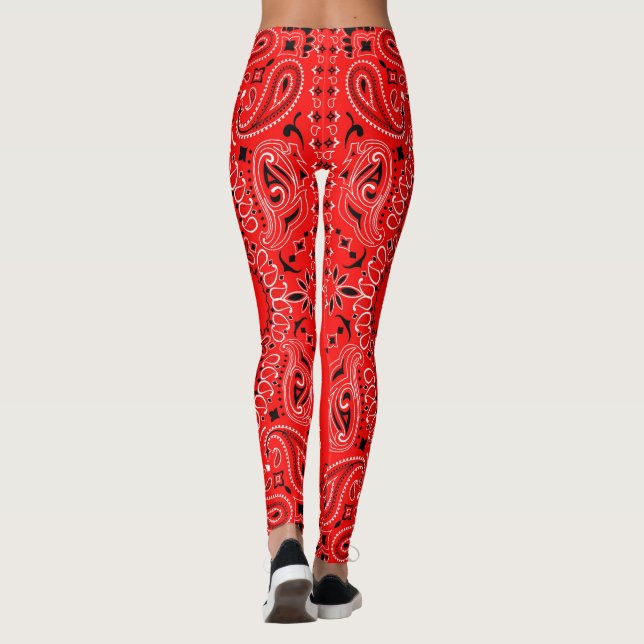 Röd Bandana Leggings (Baksida)