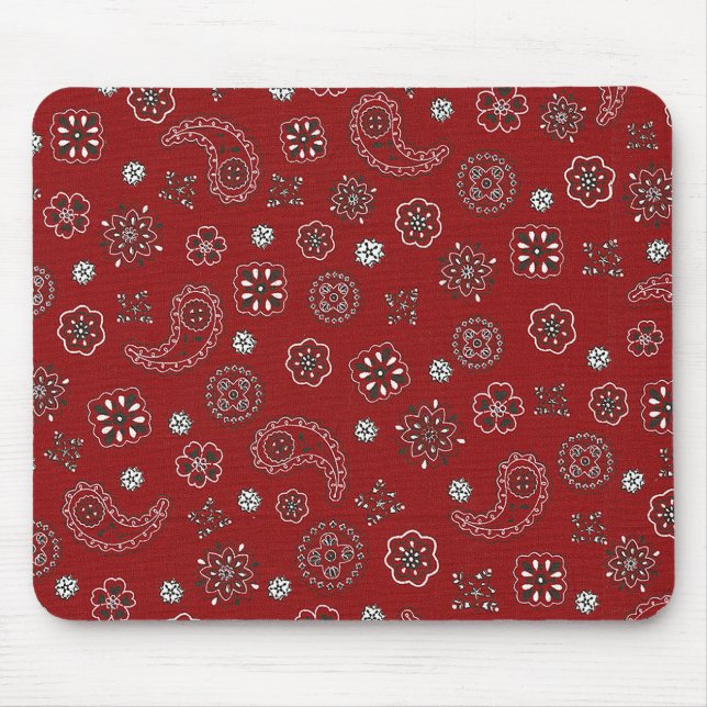 Röd Bandana Mousepad Musmatta (Framsidan)