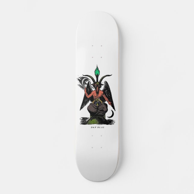 Röd Baphomet Skateboard (Framsida)