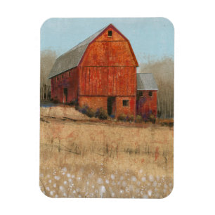 Röd barn-vy magnet