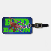 Röd Baron Triplane & grön text