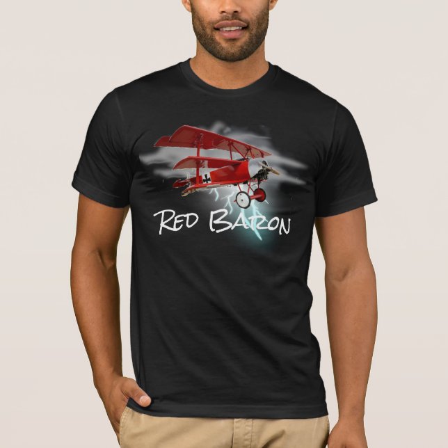 Röd barons Fokker triplane Tee (Framsida)