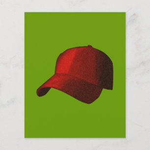 RÖD BASEBALL HATTA KEPS GRAFIK FLYGBLAD