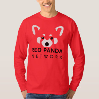 Röd baseball T för röd Panda T-shirt