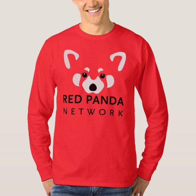 Röd baseball T för röd Panda T-shirt (Framsida)