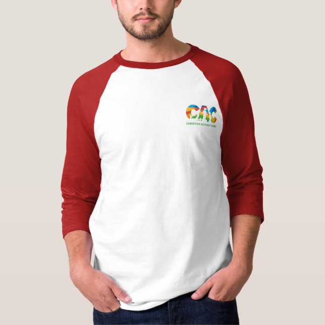 Röd baseball t-shirt (Framsida)