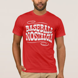 Röd baseballnostalgi t shirt
