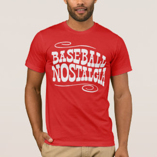 Röd baseballnostalgi t shirt