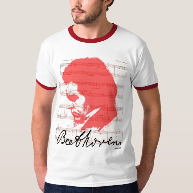 RÖD BEETHOVEN TEE SHIRT (Framsida)