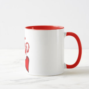 röd behandlad kaffekopp för pappa #1