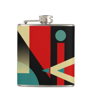 Röd beige för Jazzy geometrisk kricka för möns Fickplunta