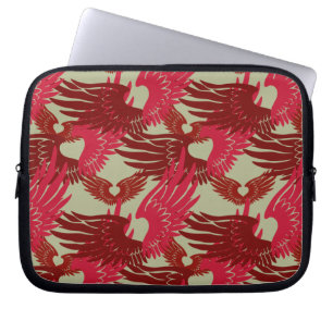 (Röd/beigen) Heartwings kamouflage, Laptop Sleeve