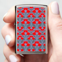 Röd Bellflower Zippo Tändare