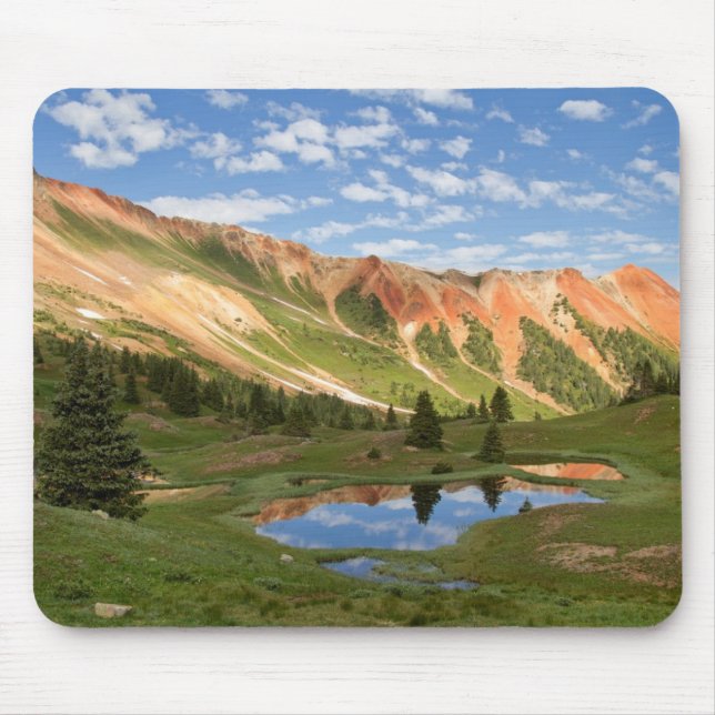 Röd bergreflexion musmatta (Framsidan)