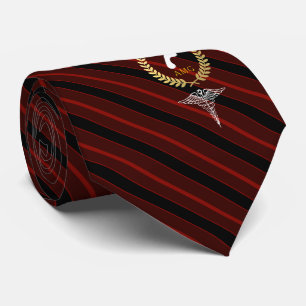 Röd beställnings- Monogram för Podiatrist Slips