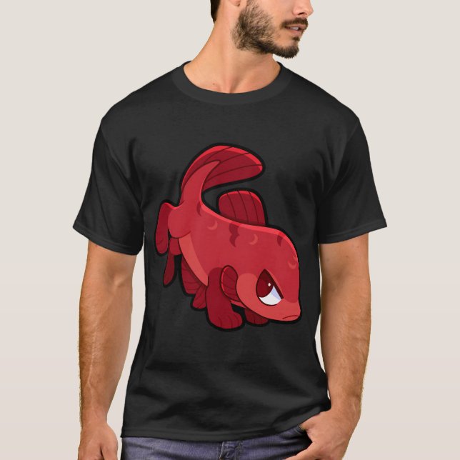 Röd Betta Säljbara Fiskar T Shirt (Framsida)
