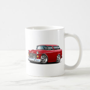 Röd bil 1955 för Chevy Nomad Kaffemugg
