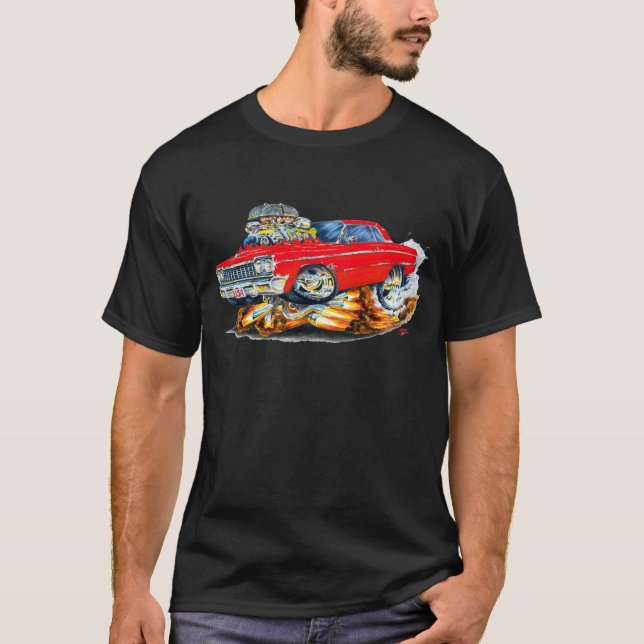 Röd bil 1964 för Impala T Shirt (Framsida)