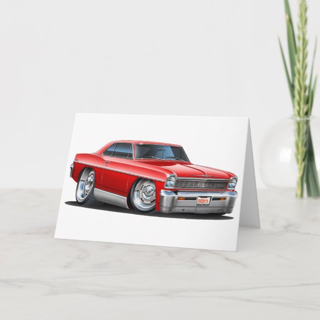 Röd bil 1966-67 för Nova Kort (Framsida)
