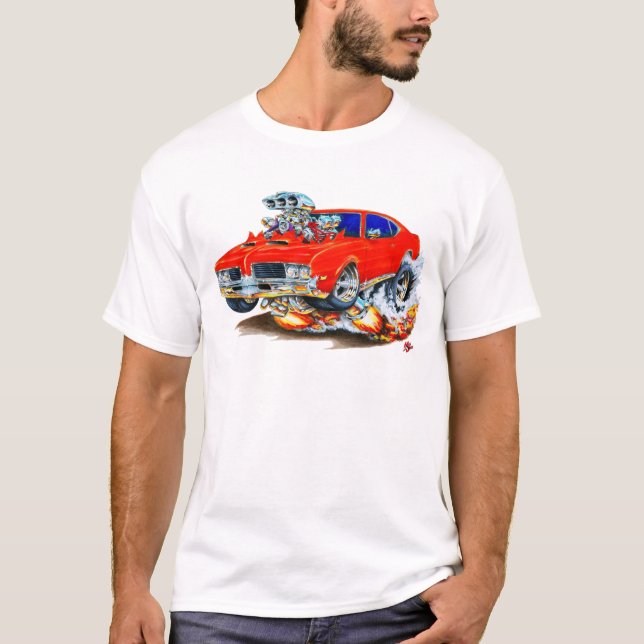Röd bil 1969 för Olds Cutlass Tee Shirt (Framsida)